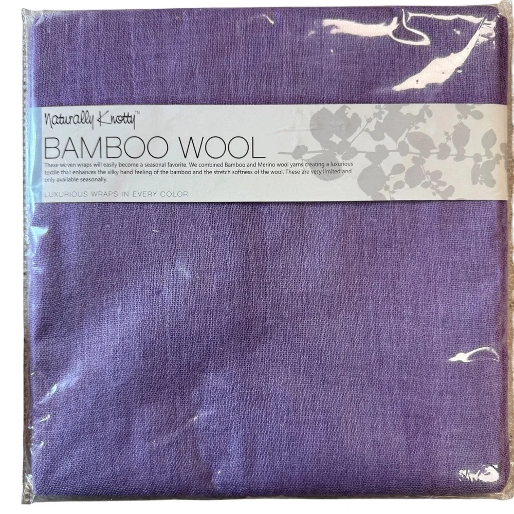 Naturally Knotty Bamboo Merino Wrap Amethyst Orchid NWT Sustainable Soft Shawl